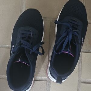 Navy and Pink Skechers Sneakers